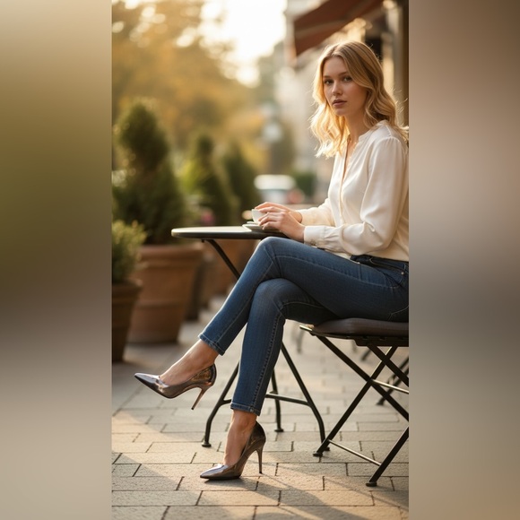 Wild Diva Shoes - Wild Diva Metallic Silver Heels